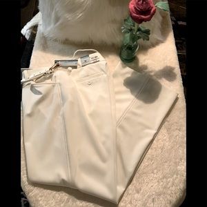 NWT Worthington- White 4 pocket Trouser leg dress slacks with belt. Sz 12p